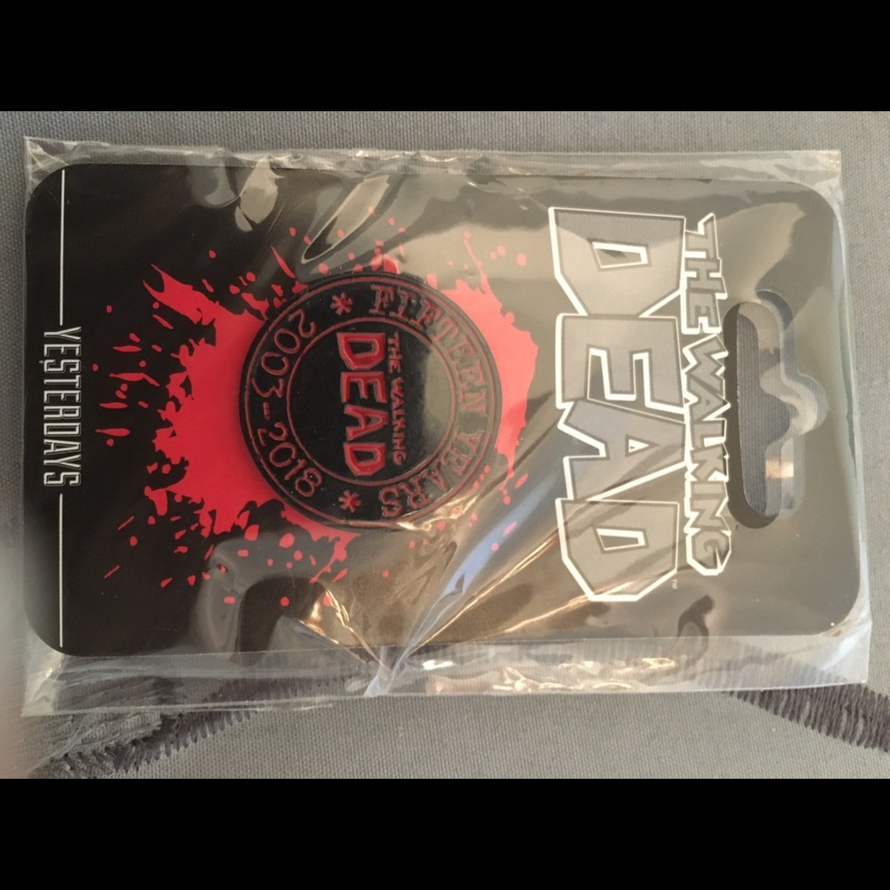 Walking dead pin and lanyards